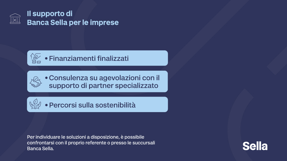 Il supporto di Banca Sella alle imprese