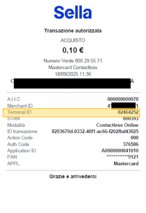 Immagine scontrino AirPOS